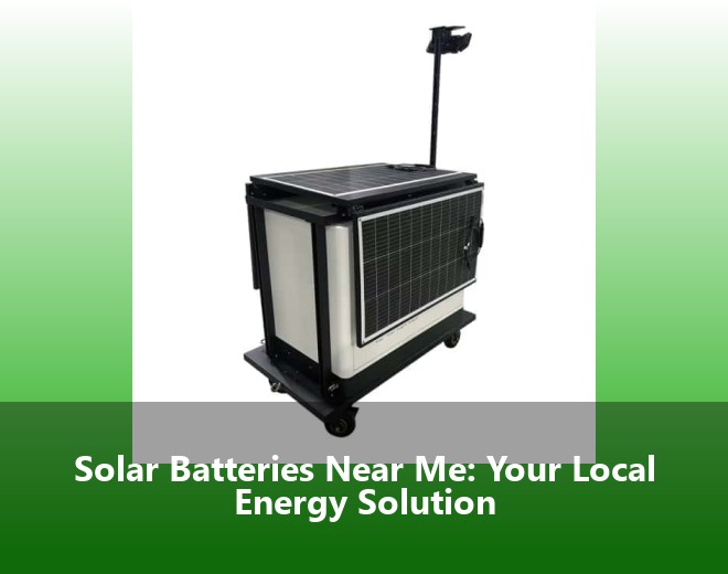Solar Batteries Near Me: Your Local Energy Solution